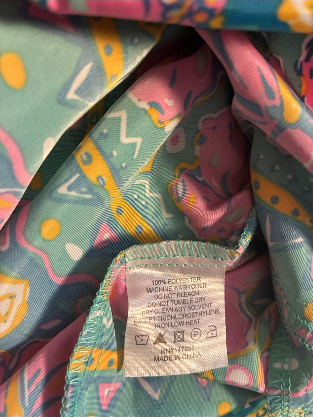 Simply Southern Retro Hibiscus Raincoat Pullover Hoodie Pink Green Small NWT - Picture 11 of 11